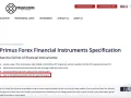 Strona Primus Forex, gdzie lista instrumentów zawiera "only in TMS historical spreads chart". Uważaj na tms brokers oszuści.