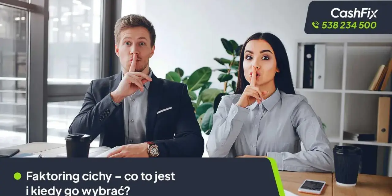 Para z palcem na ustach sugeruje, że faktoring cichy to rozwiązanie, o którym warto wiedzieć. Dowiedz się, co to jest i kiedy go wybrać.