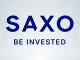 Saxo Bank Polska – inwestuj z nami. Logo Saxo na tle wykresów giełdowych.
