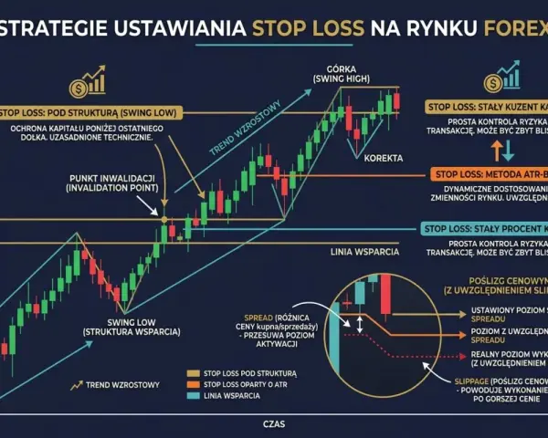 Strategie stop loss na rynku Forex: pod strukturą, ATR, stały procent kapitału. Unikaj niepotrzebnych strat.