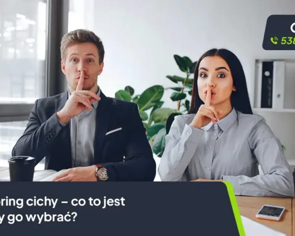 Para z palcem na ustach sugeruje, że faktoring cichy to rozwiązanie, o którym warto wiedzieć. Dowiedz się, co to jest i kiedy go wybrać.