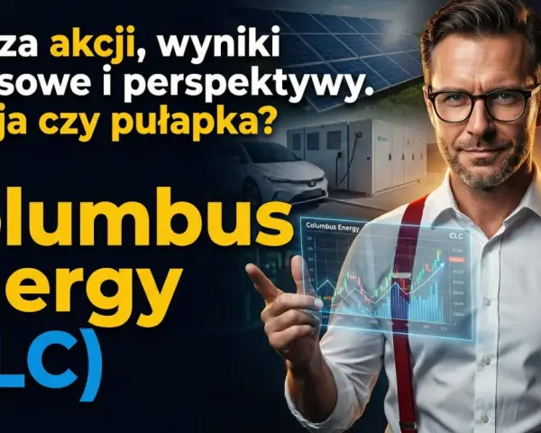 Analiza Columbus Energy (CLC) akcji: wyniki, perspektywy. Czy to okazja, czy pułapka? Mężczyzna analizuje wykresy.