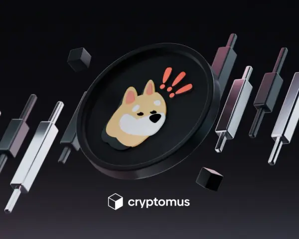 Grafika przedstawia wykres świecowy z monetą Doge, sugerującą dynamiczny bonk kurs.