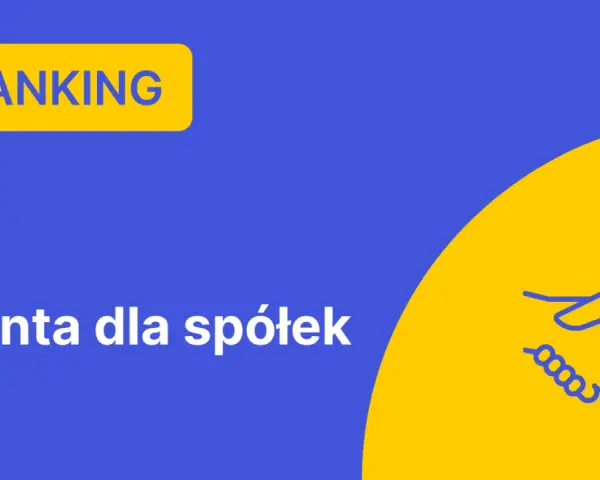 Ranking kont dla spółek z oo. Ikona uścisku dłoni symbolizuje współpracę i dobre relacje biznesowe.