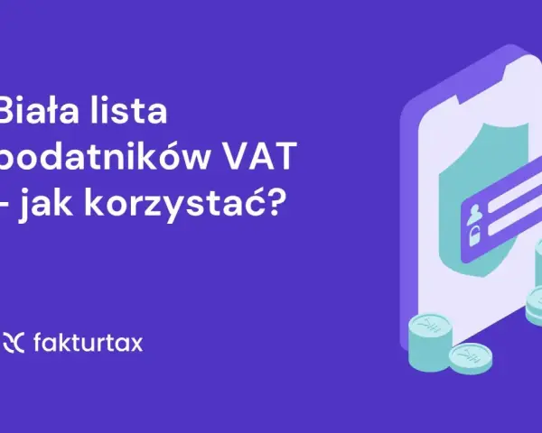 Biała lista podatników VAT – jak korzystać? Grafika przedstawia telefon z ikoną bezpieczeństwa i monetami, symbolizującymi finanse.