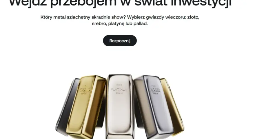 Sztabki złota, srebra i platyny. Revolut złoto jako inwestycja.