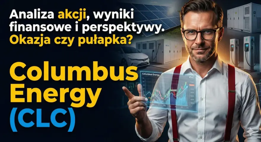 Analiza Columbus Energy (CLC) akcji: wyniki, perspektywy. Czy to okazja, czy pułapka? Mężczyzna analizuje wykresy.
