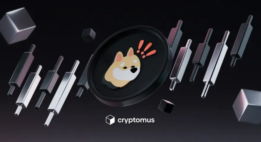 Grafika przedstawia wykres świecowy z monetą Doge, sugerującą dynamiczny bonk kurs.