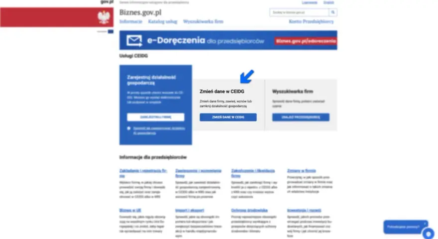 Zmień dane firmy, zawieś lub zamknij działalność gospodarczą w CEIDG. Dowiedz się, czy trzeba zgłaszać działalność gospodarczą w domu.