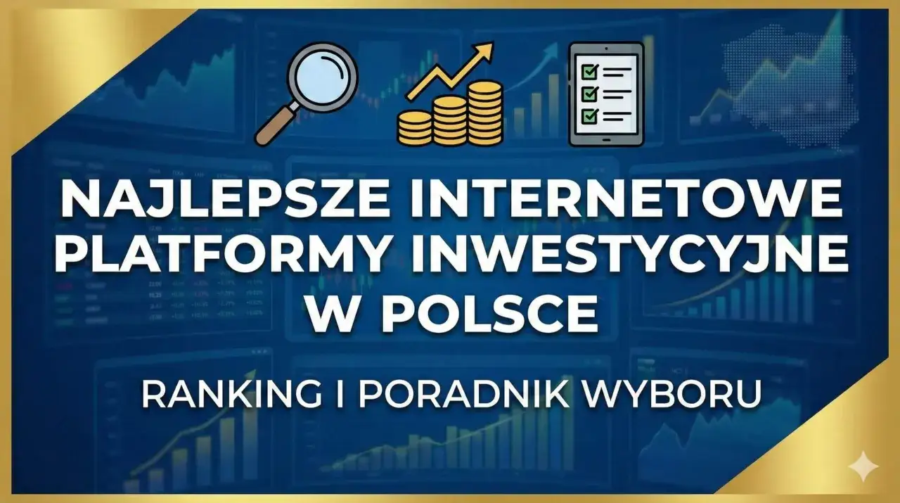 Grafika przedstawia analizę rynk&oacute;w finansowych, ikonki symbolizujące inwestycje i tablet z listą zadań. Tekst 