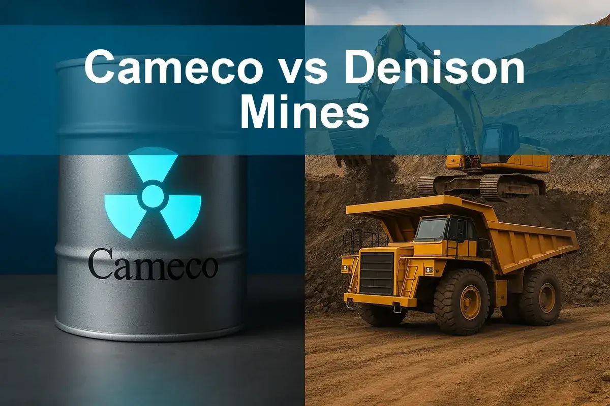 Cameco akcje: beczka z symbolem radioaktywności i napis 