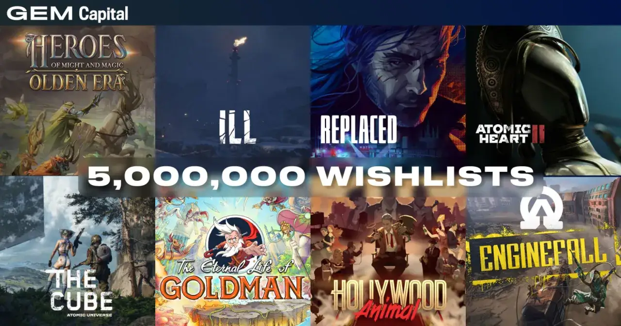 GEM Capital świętuje 5 milion&oacute;w wishlist na Steam! Zobacz gry: Heroes of Might and Magic, ILL, Replaced, Atomic Heart, The Cube, The Eternal Life of Goldman, Hollywood Animal, Enginefall.