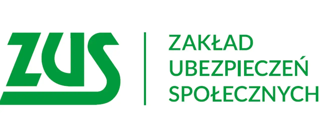 Logo ZUS. Informacje o emeryturze a działalność gospodarcza.