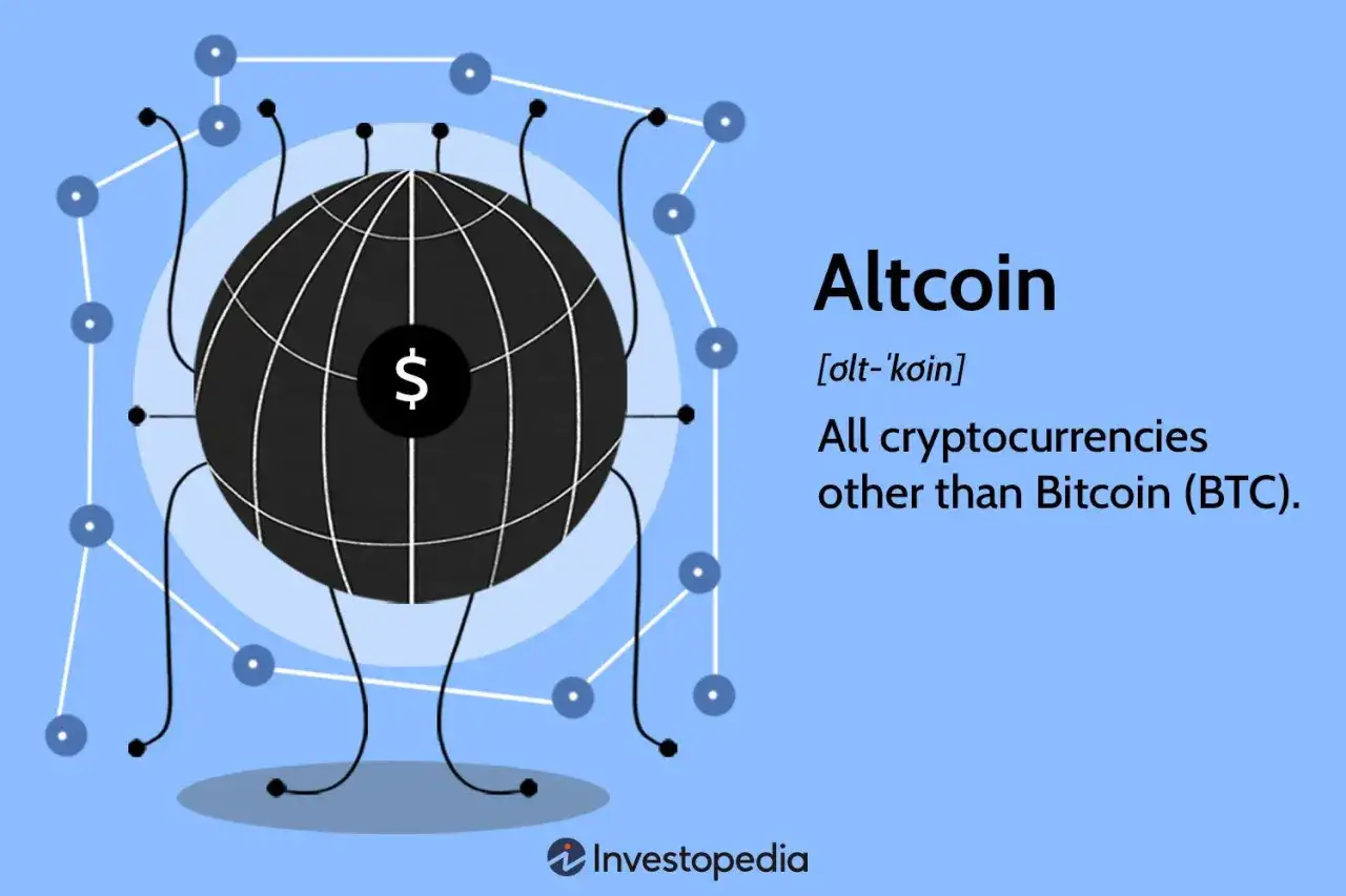 Altcoin co to? Wszystkie kryptowaluty inne niż Bitcoin (BTC). Grafika przedstawia globus z symbolem dolara.